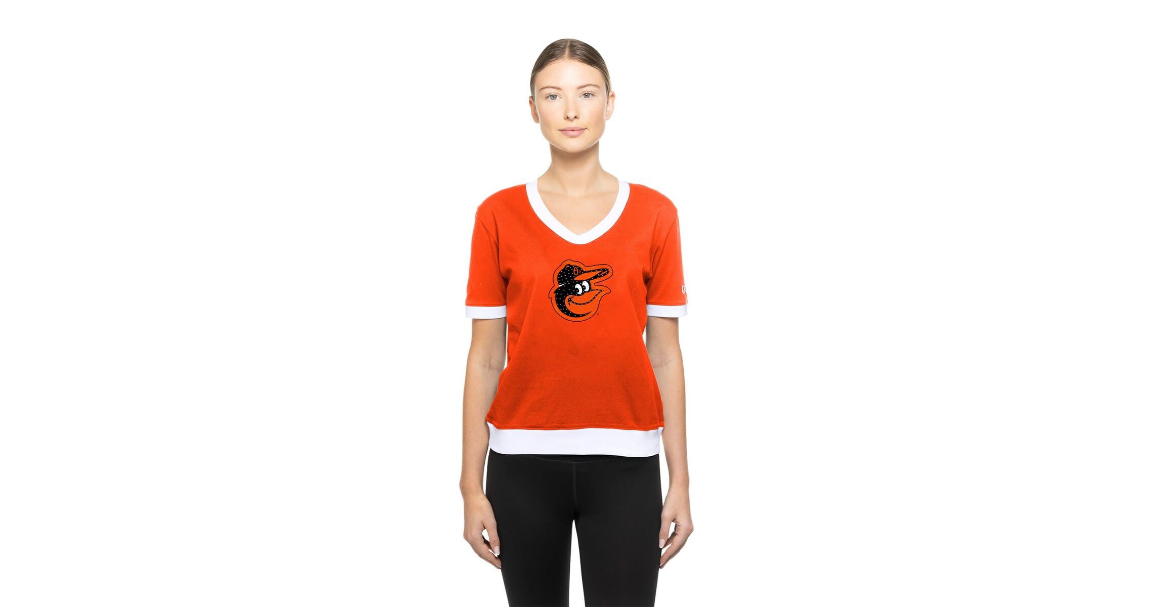 MLB Baltimore Orioles Game Day Rhinestone V-Neck T-Shirt