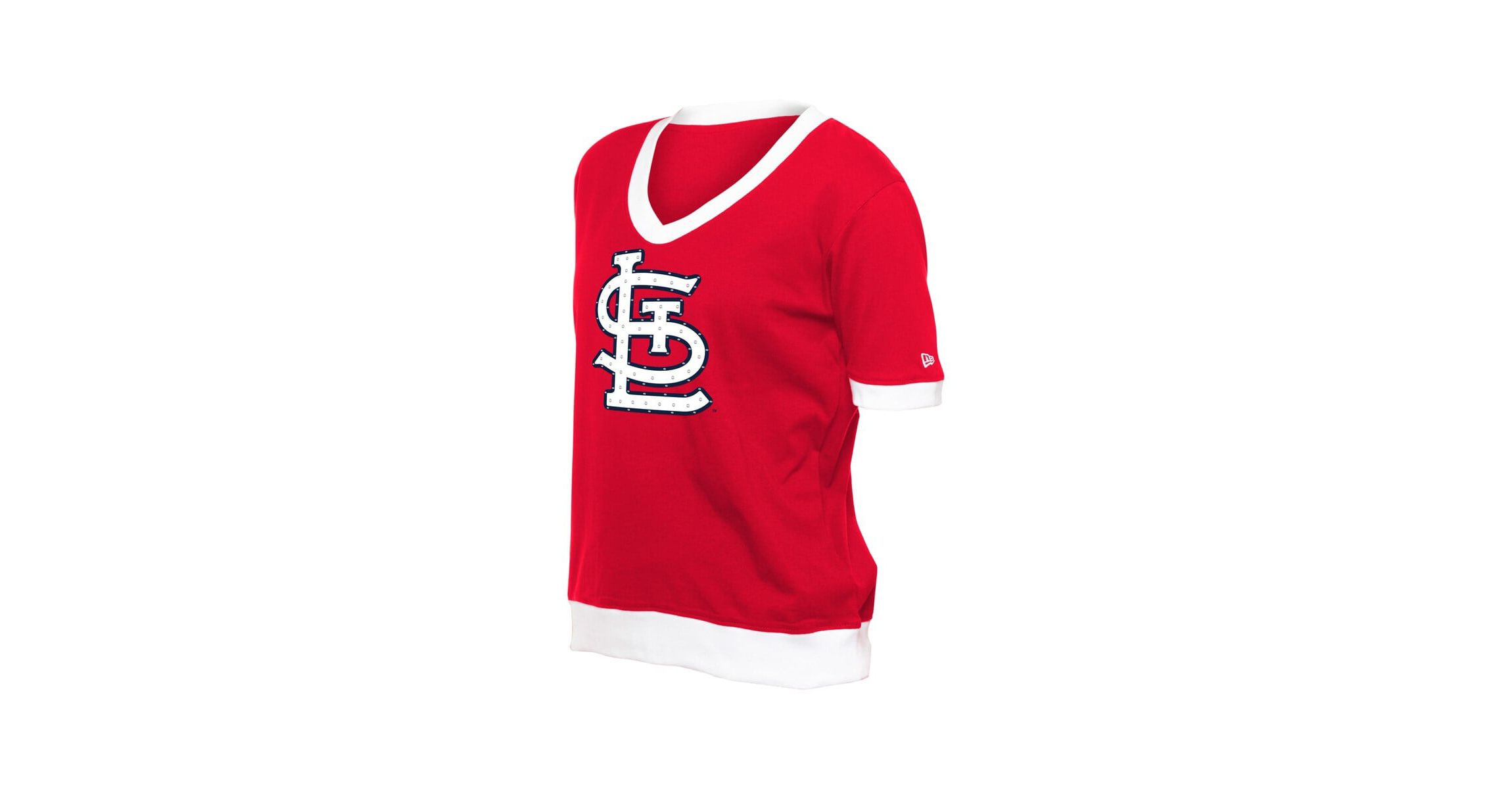 MLB St. Louis Cardinals Game Day Rhinestone V-Neck T-Shirt