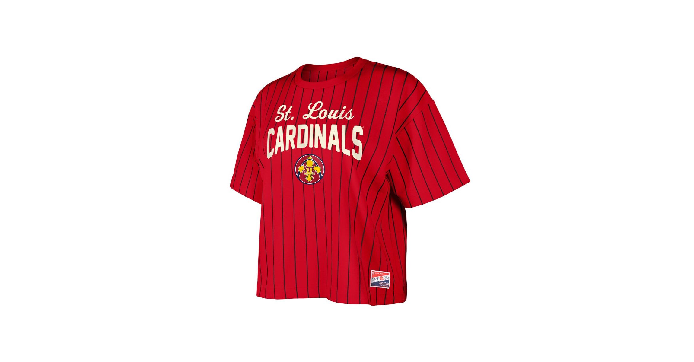 MLB St. Louis Cardinals City Connect Multiplier Pinstripe Cropped T-Shirt