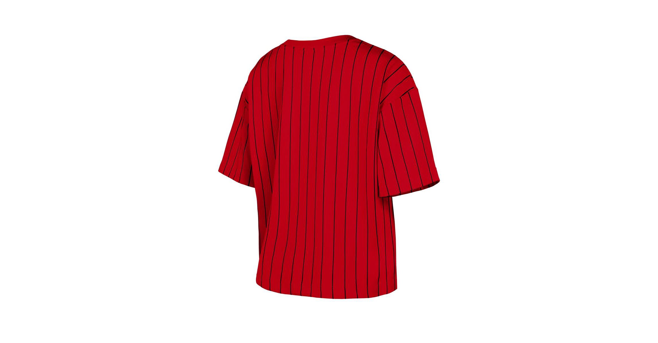MLB St. Louis Cardinals City Connect Multiplier Pinstripe Cropped T-Shirt