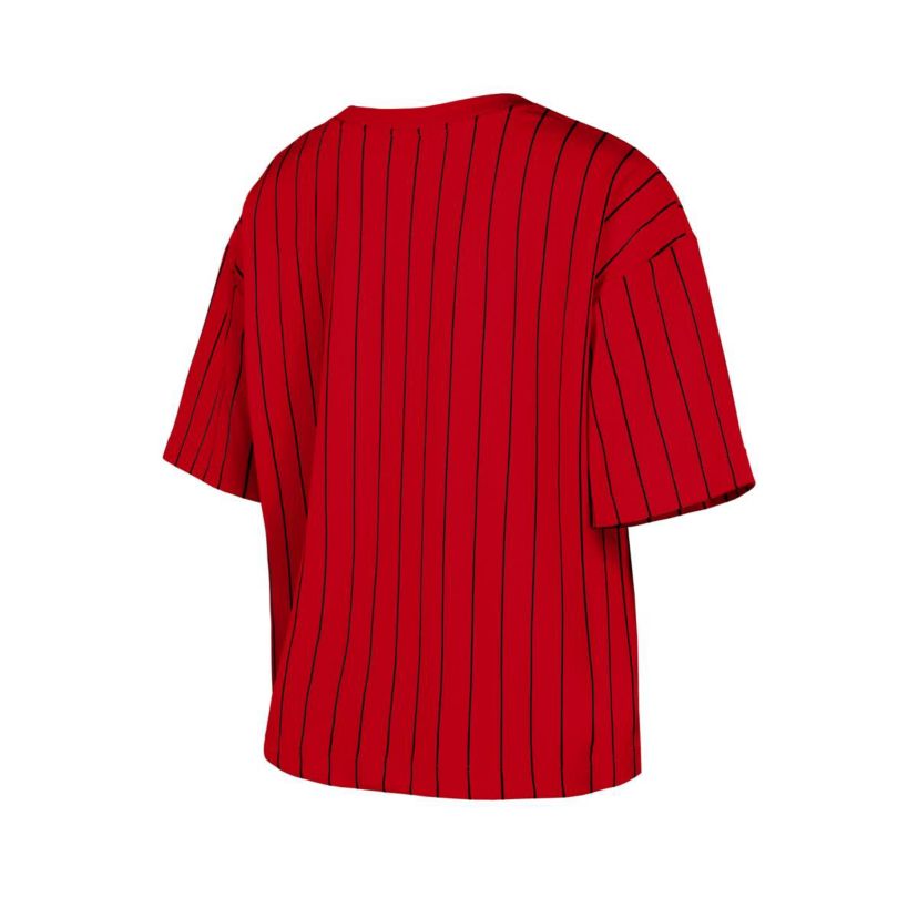 MLB St. Louis Cardinals City Connect Multiplier Pinstripe Cropped T-Shirt