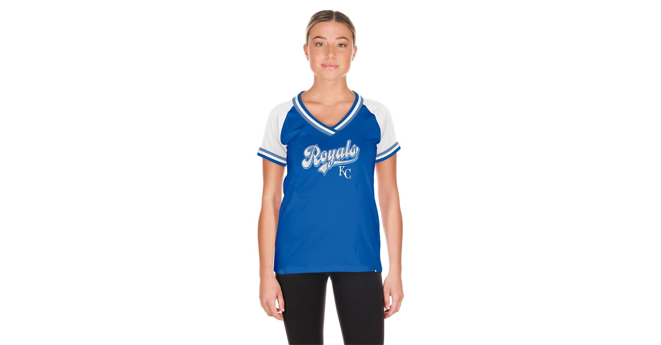 MLB Kansas City Royals Gameday Raglan V-Neck T-Shirt