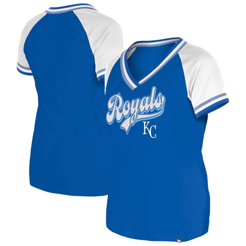 MLB Kansas City Royals Gameday Raglan V-Neck T-Shirt
