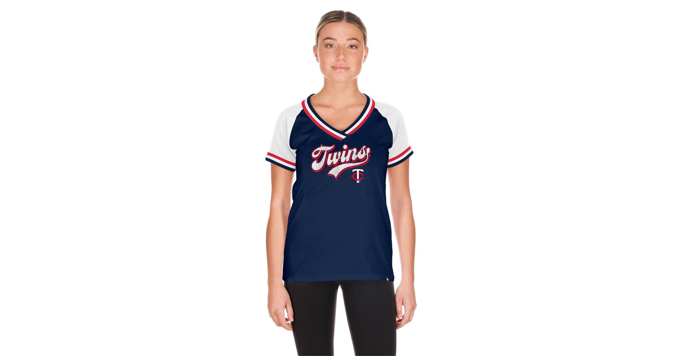MLB Minnesota Twins Gameday Raglan V-Neck T-Shirt