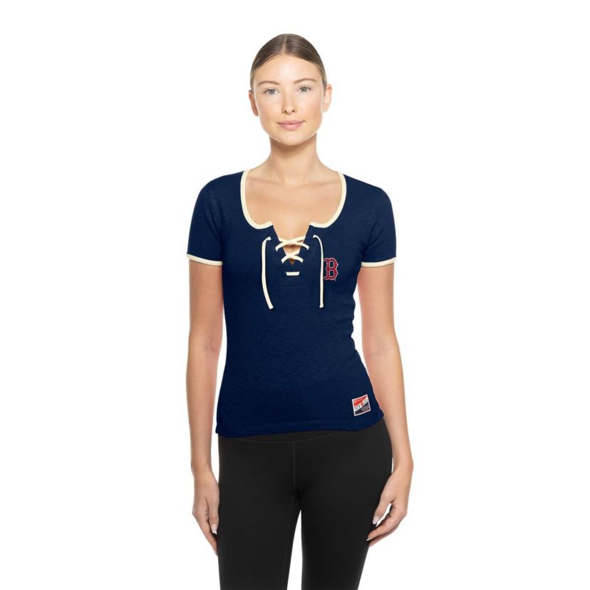 Boston Red Sox MLB Boston Sox Throwback Lace Up T-Shirt