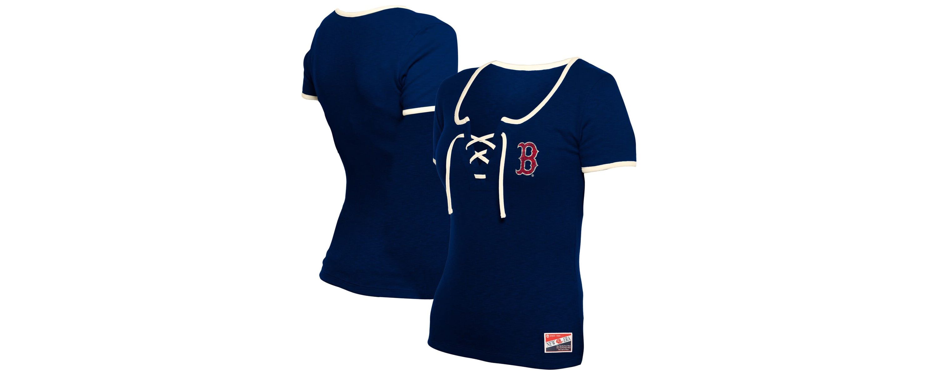 Boston Red Sox MLB Boston Sox Throwback Lace Up T-Shirt