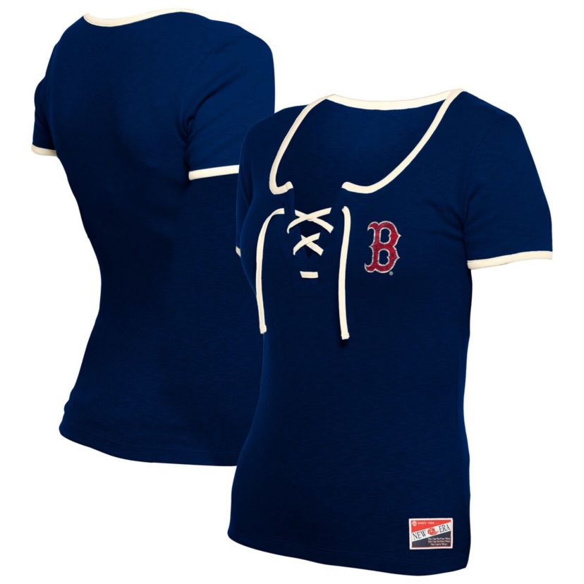 Boston Red Sox MLB Boston Sox Throwback Lace Up T-Shirt
