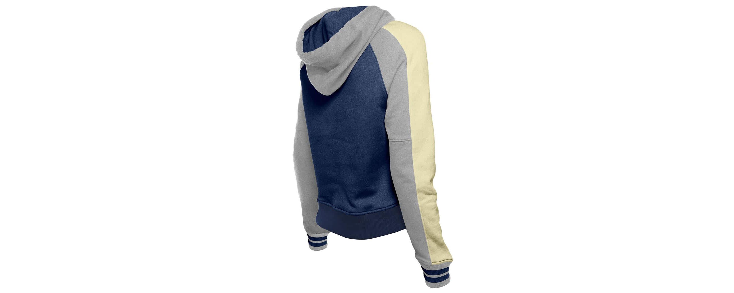 MLB New York Yankees Throwback Cropped Raglan Pullover Hoodie