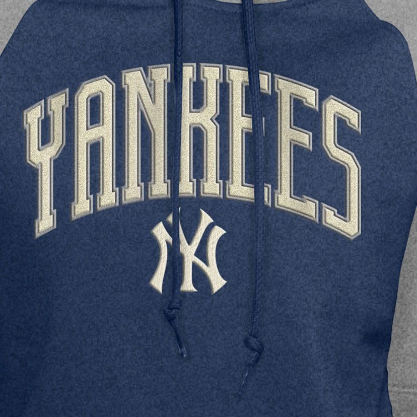 MLB New York Yankees Throwback Cropped Raglan Pullover Hoodie