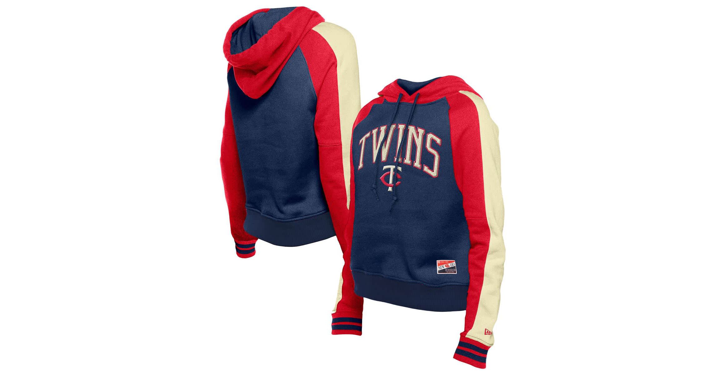 MLB Minnesota Twins Cooperstown Collection Cropped Raglan Pullover Hoodie
