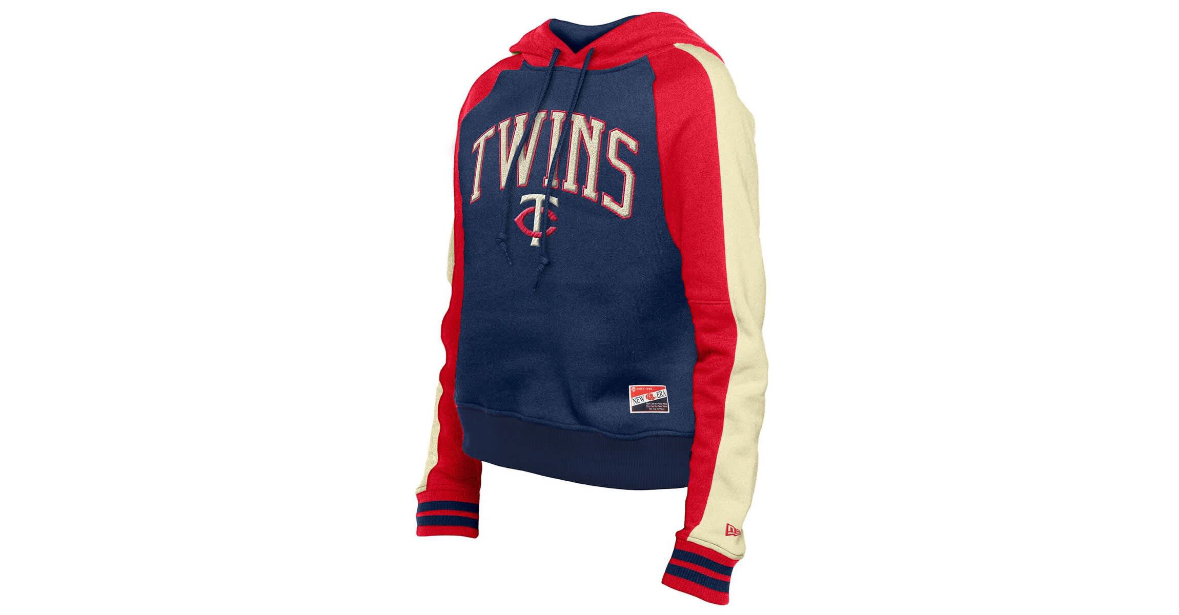 MLB Minnesota Twins Cooperstown Collection Cropped Raglan Pullover Hoodie