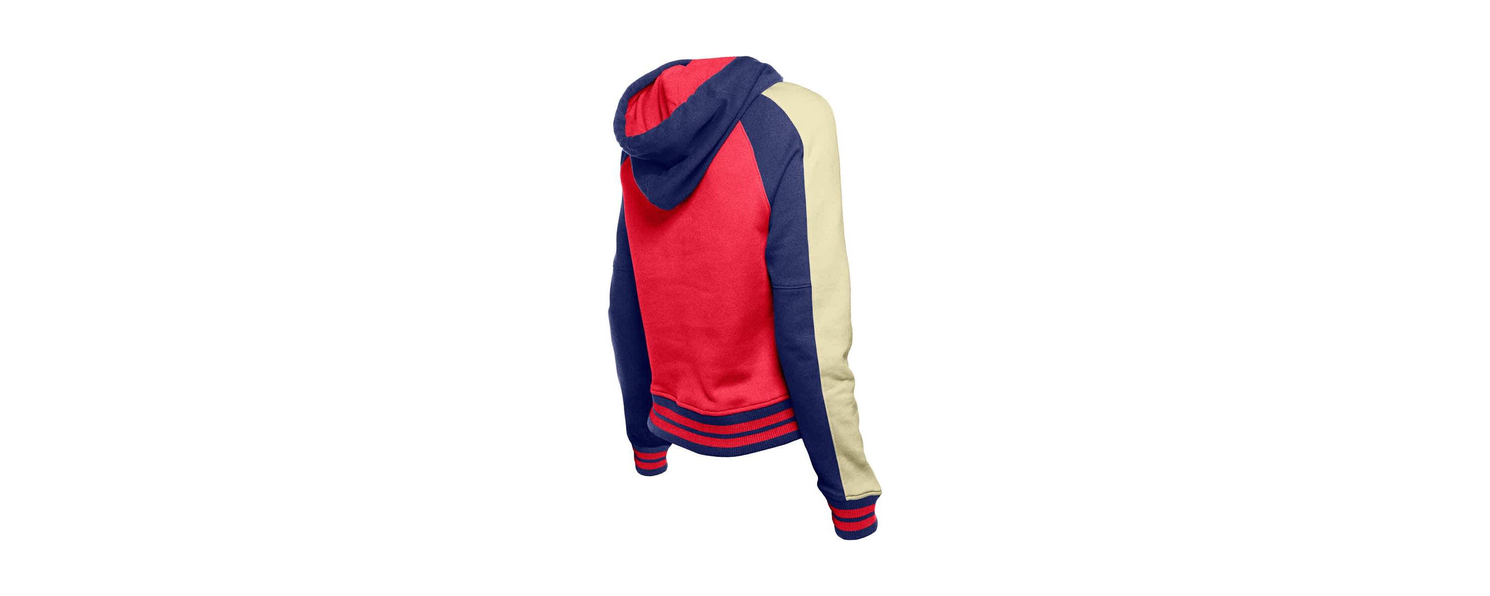 MLB Philadelphia Phillies Throwback Cropped Raglan Pullover Hoodie