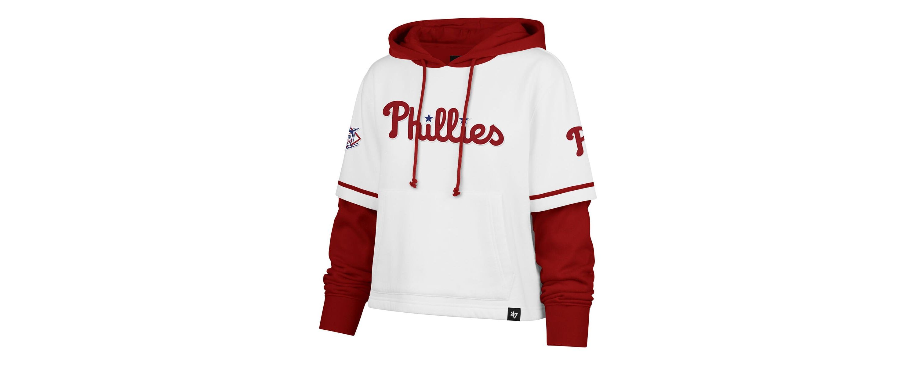 MLB Philadelphia Phillies Trifecta Shortstop Cropped Pullover Hoodie