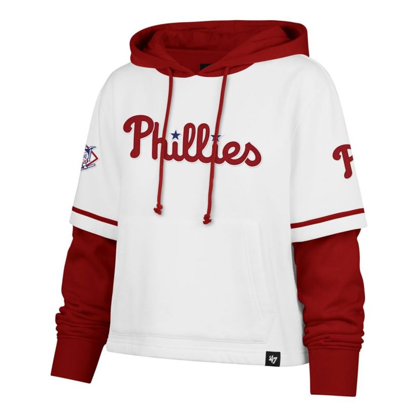 MLB Philadelphia Phillies Trifecta Shortstop Cropped Pullover Hoodie