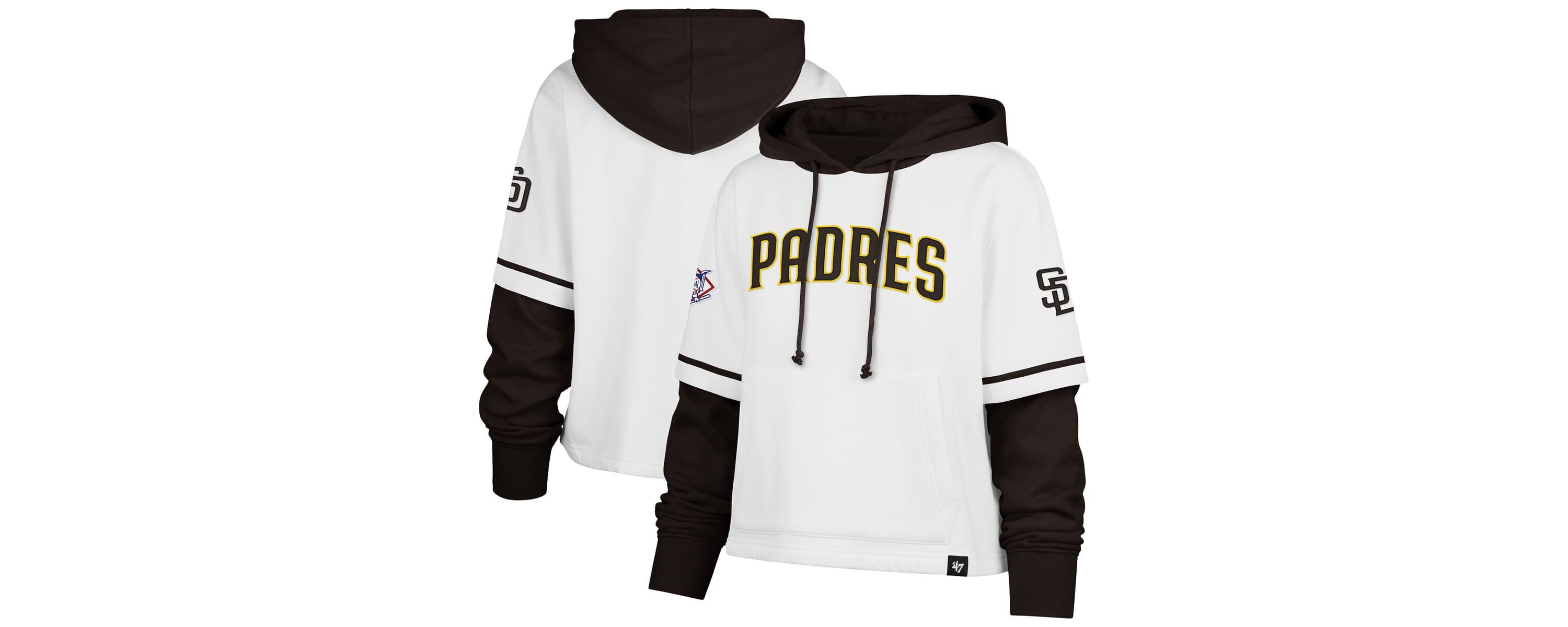MLB San Diego Padres Trifecta Shortstop Cropped Pullover Hoodie