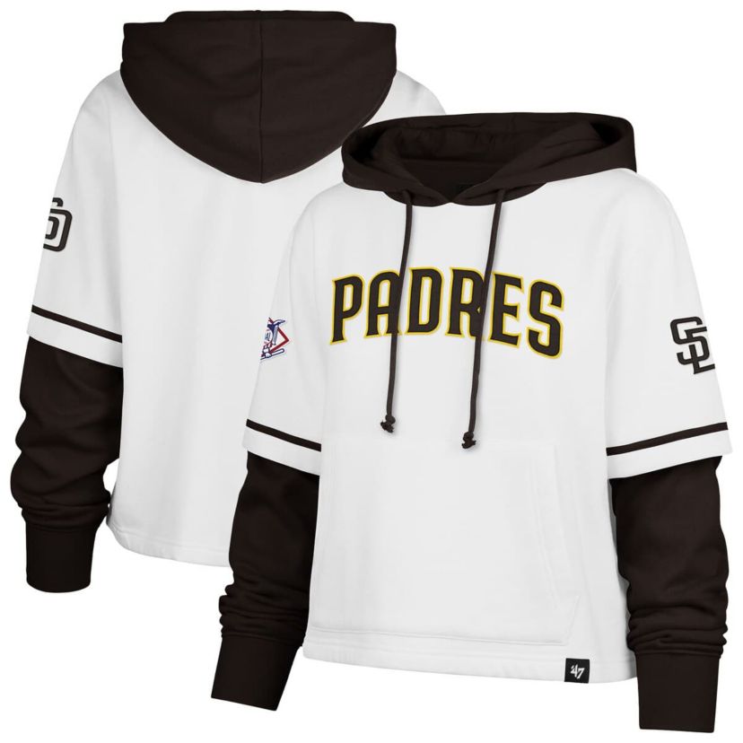 MLB San Diego Padres Trifecta Shortstop Cropped Pullover Hoodie