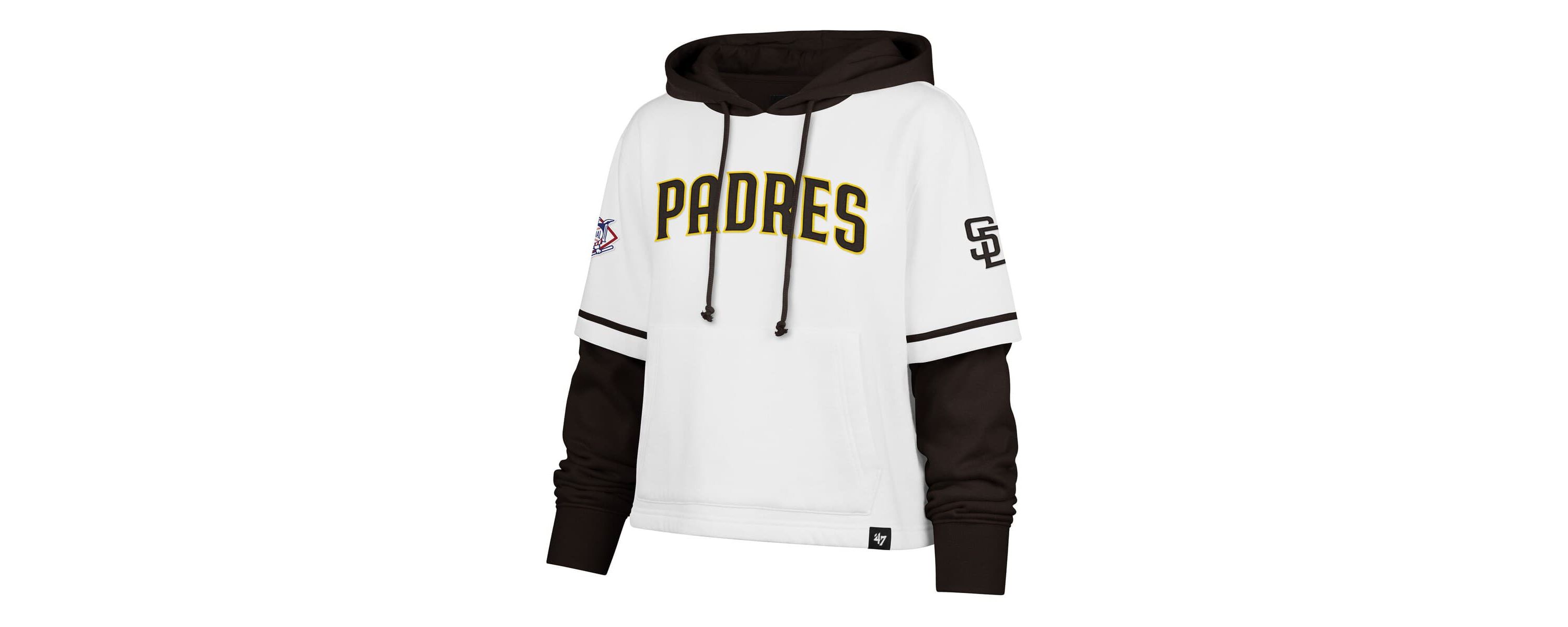 MLB San Diego Padres Trifecta Shortstop Cropped Pullover Hoodie