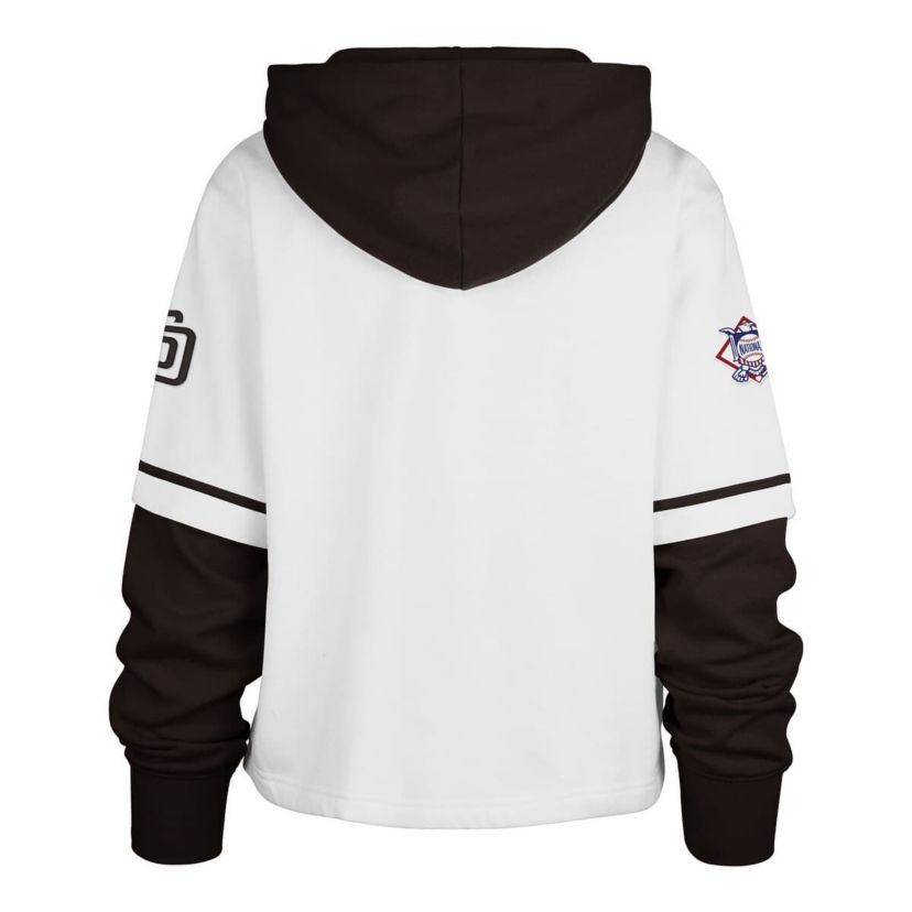 MLB San Diego Padres Trifecta Shortstop Cropped Pullover Hoodie