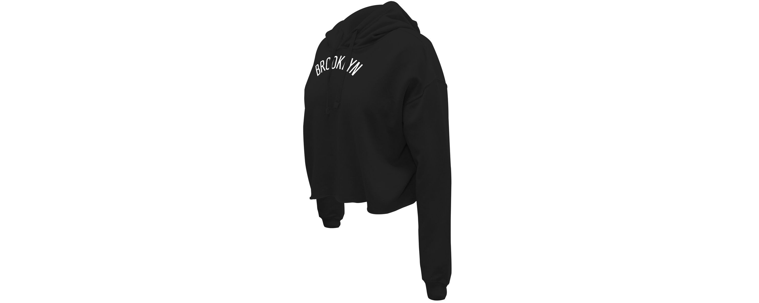 NBA Brooklyn Nets Origins Script Cropped Pullover Hoodie