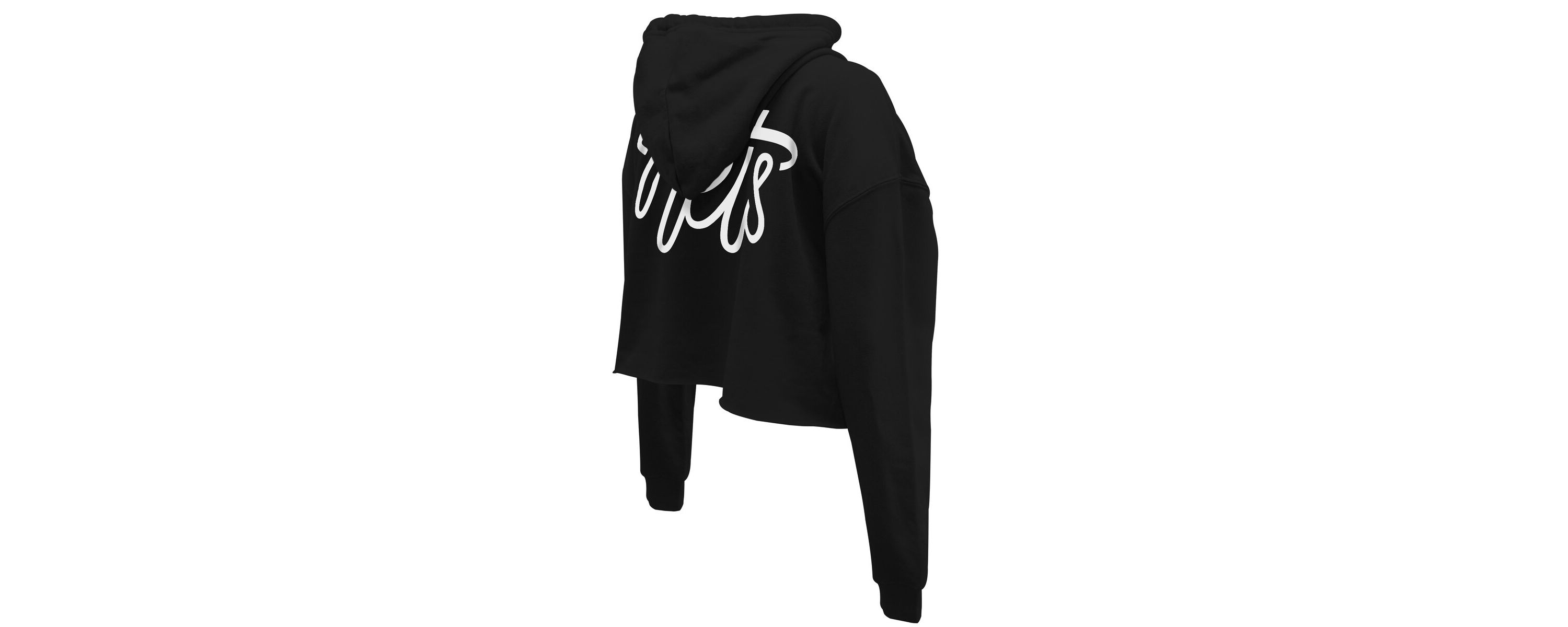 NBA Brooklyn Nets Origins Script Cropped Pullover Hoodie