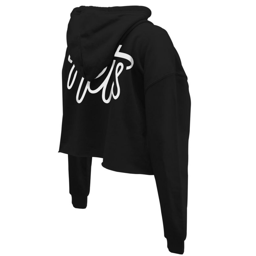 NBA Brooklyn Nets Origins Script Cropped Pullover Hoodie