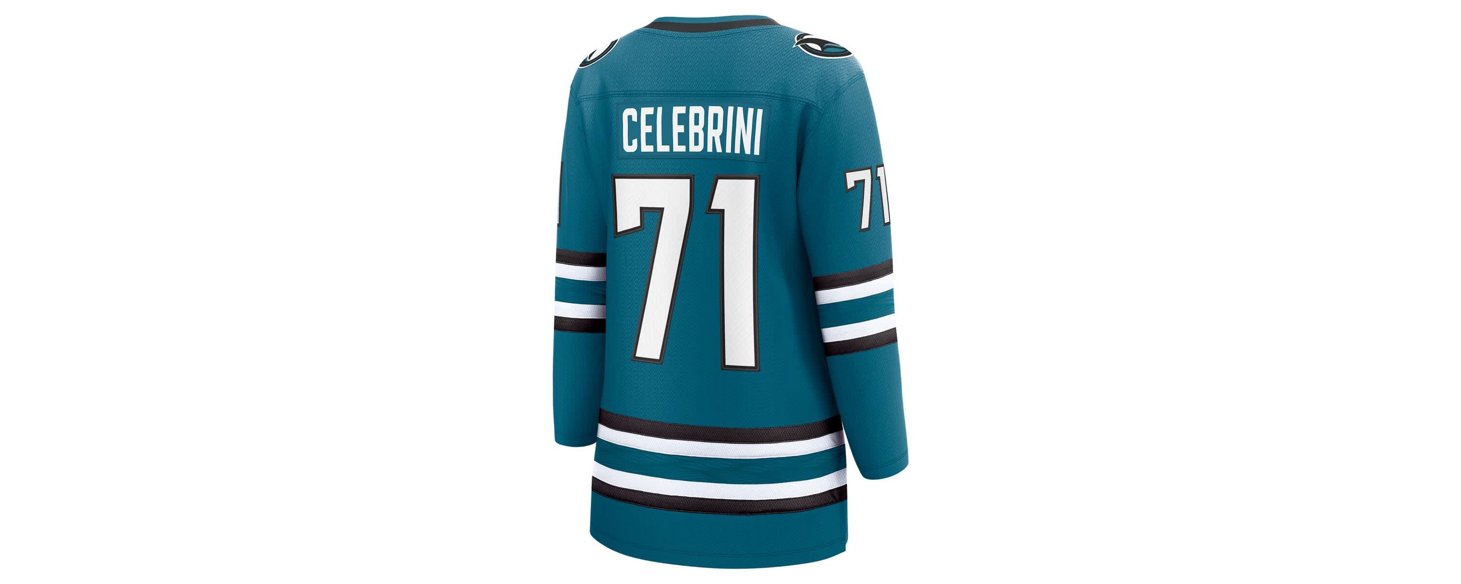 NHL Fanatics Macklin Celebrini San Jose Sharks Home Breakaway Jersey