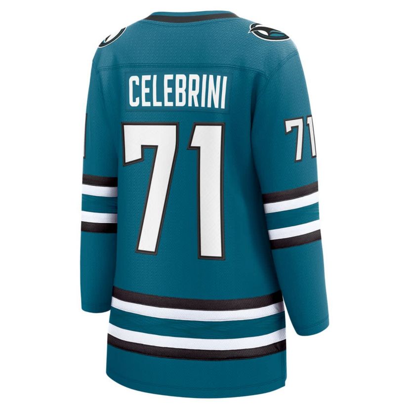 NHL Fanatics Macklin Celebrini San Jose Sharks Home Breakaway Jersey