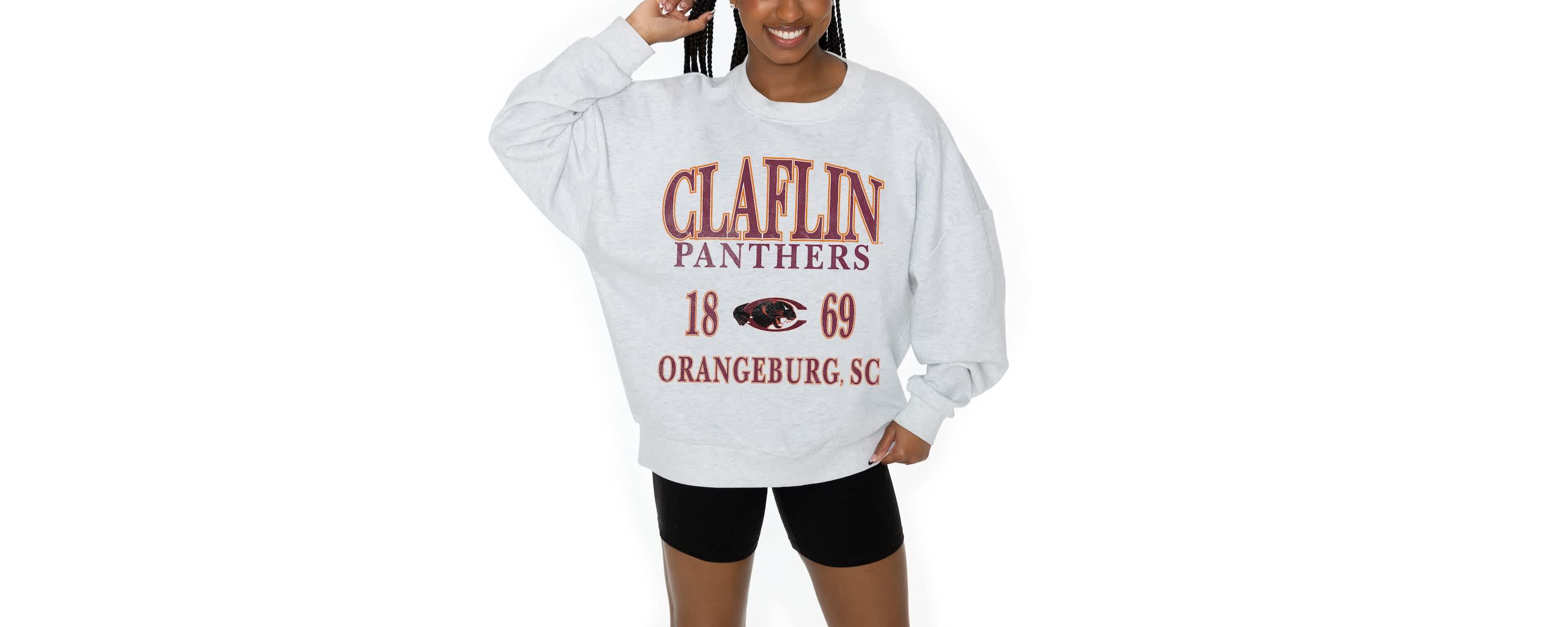 NCAA Claflin Panthers Premium Fleece Pullover Sweatshirt