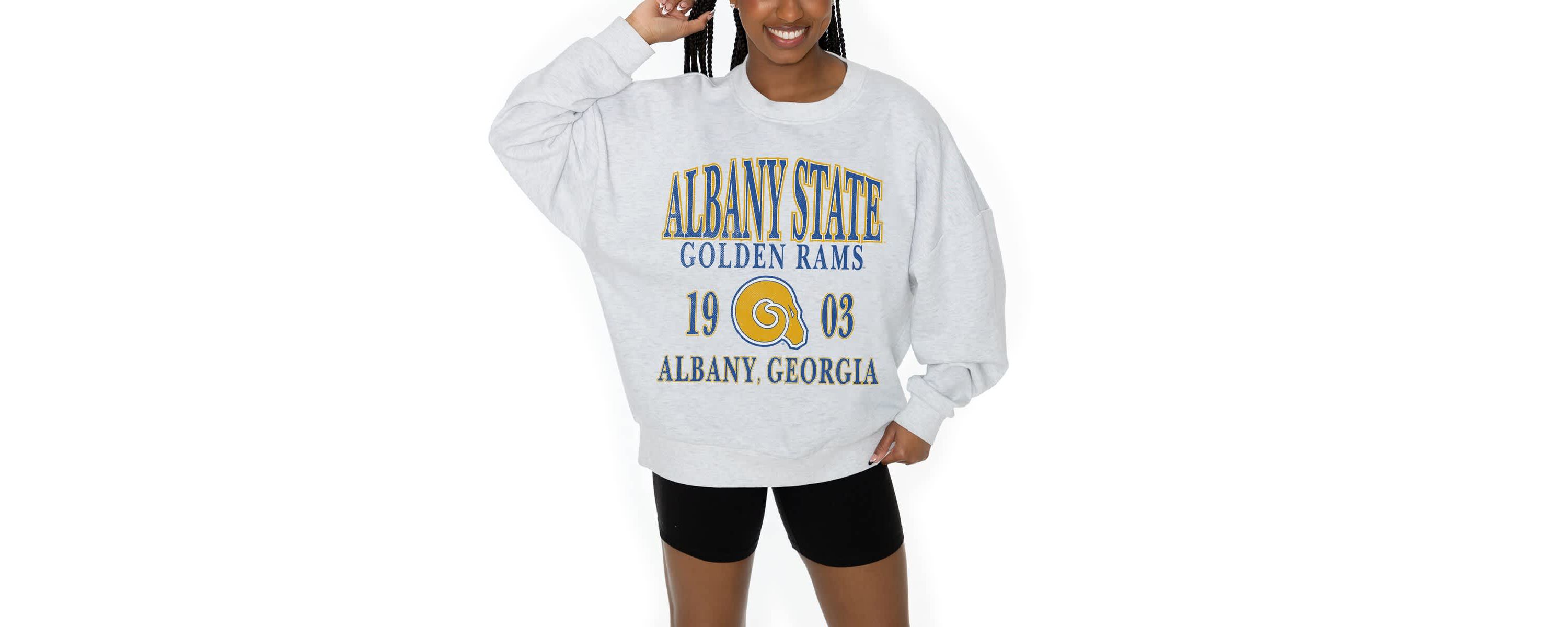 NCAA Albany State Golden Rams Premium Fleece Pullover Sweatshirt