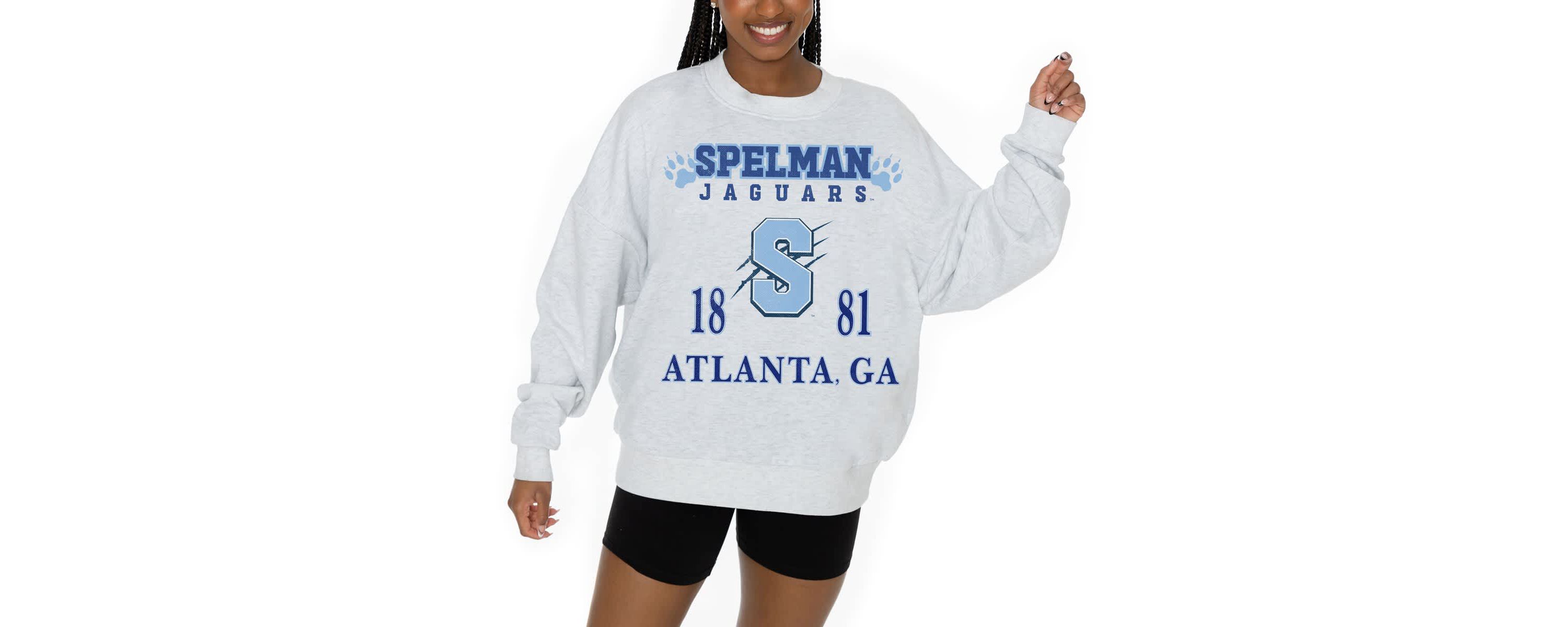 Spelman College Jaguars NCAA Spelman NCAA Jaguars Premium Fleece Pullover Sweatshirt