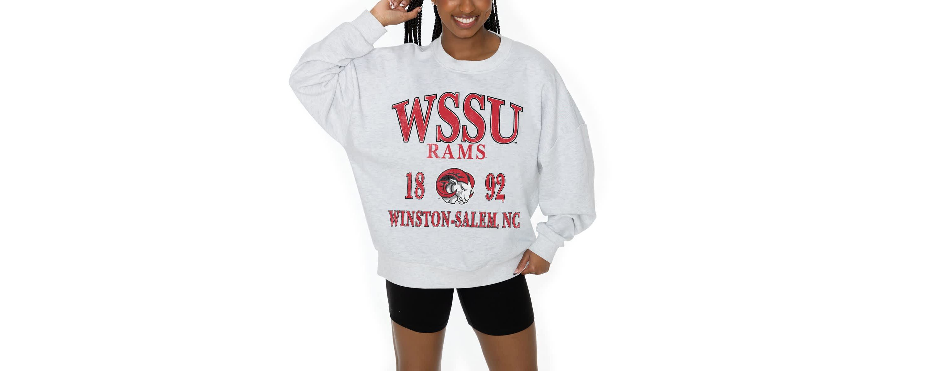 NCAA Winston-Salem State Rams Premium Fleece Pullover Sweatshirt