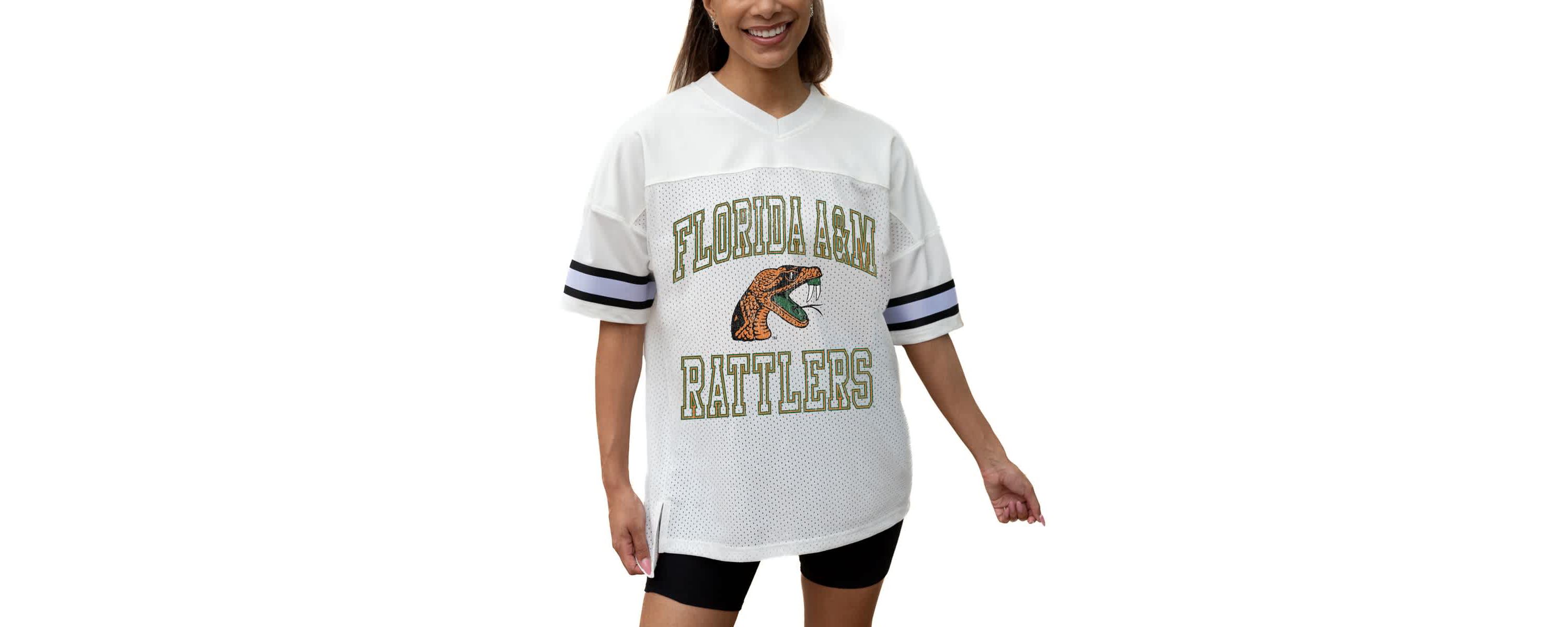NCAA Florida A&M Rattlers Iconic Oversized Fashion Jersey