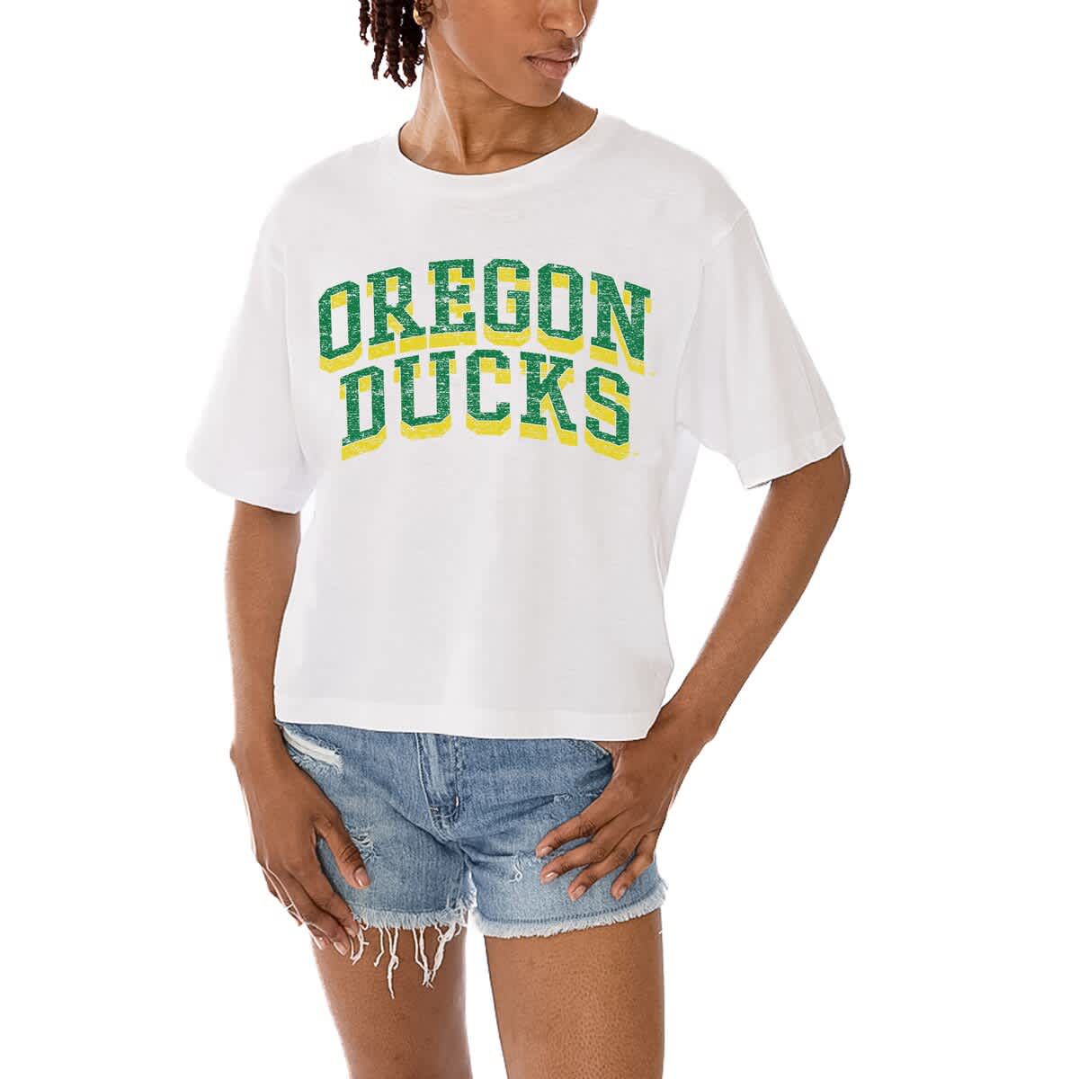 NCAA Oregon Ducks Claim To Fame Boxy Cropped T-Shirt