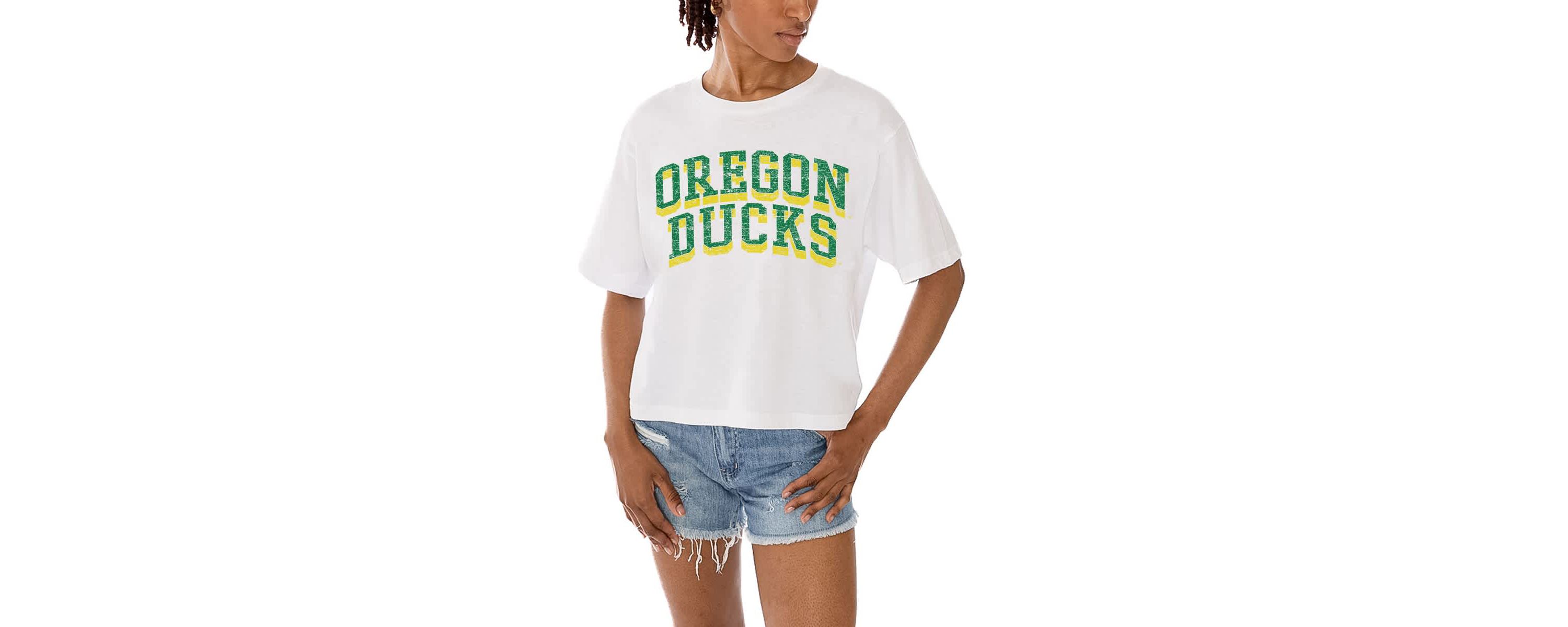 NCAA Oregon Ducks Claim To Fame Boxy Cropped T-Shirt