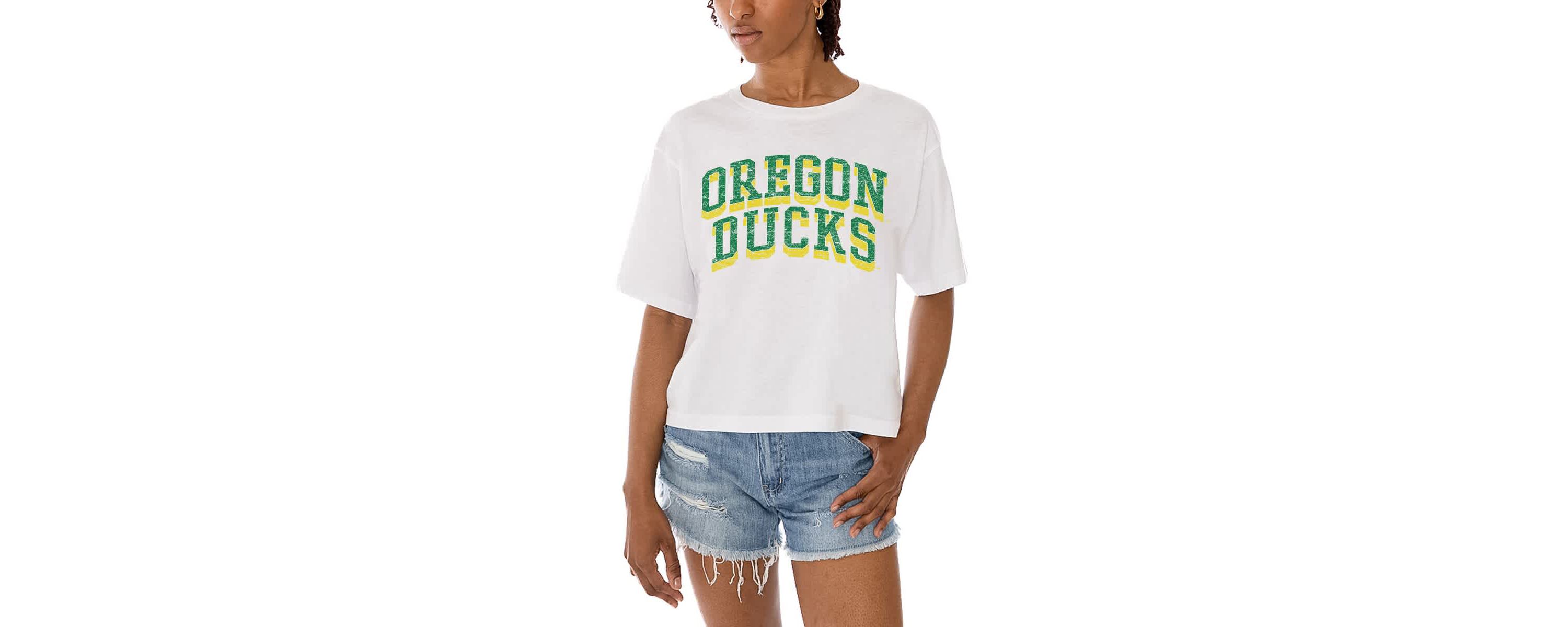 NCAA Oregon Ducks Claim To Fame Boxy Cropped T-Shirt