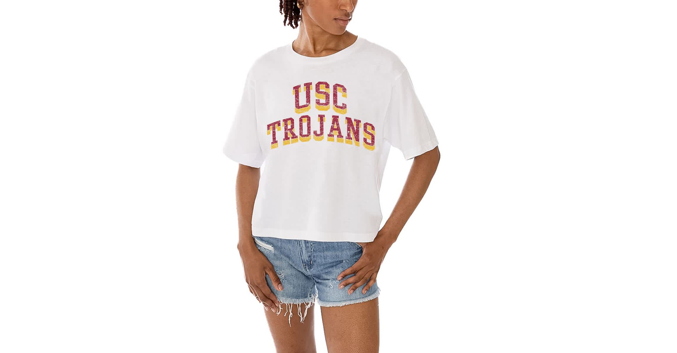 NCAA USC Trojans Claim To Fame Boxy Cropped T-Shirt