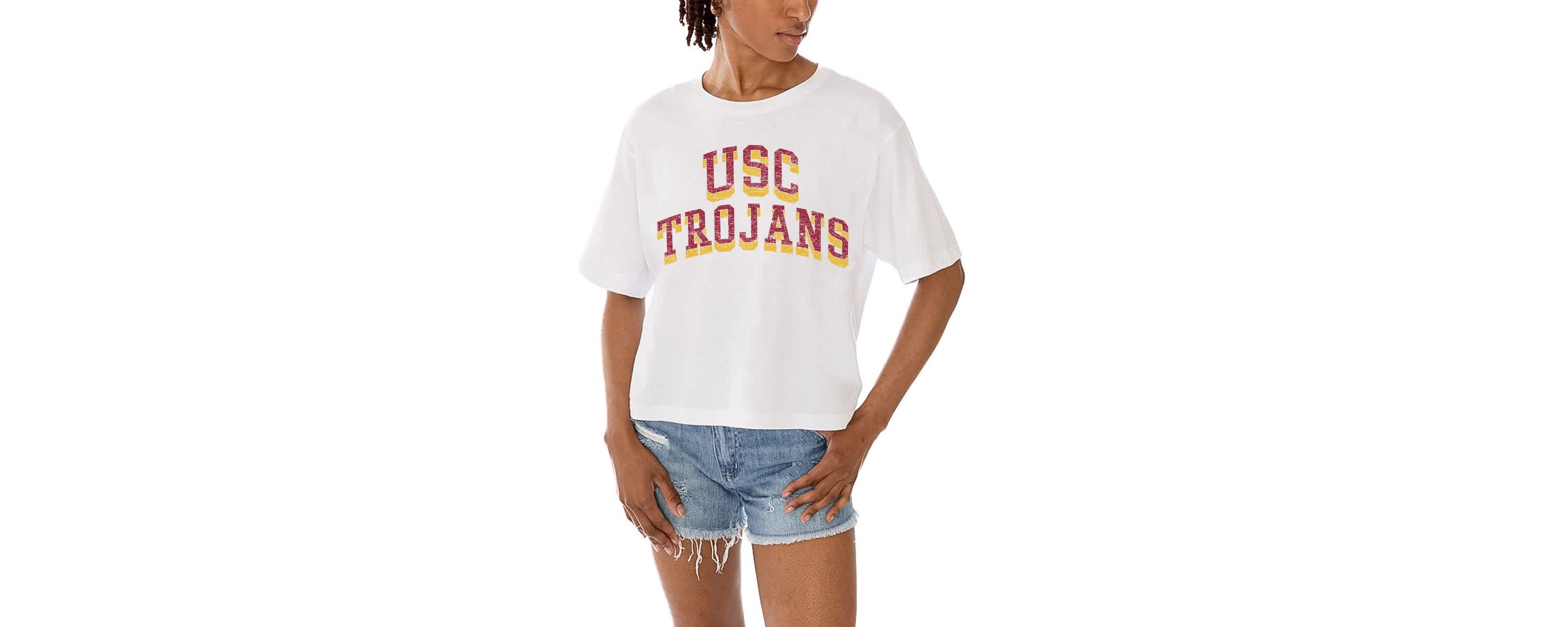 NCAA USC Trojans Claim To Fame Boxy Cropped T-Shirt