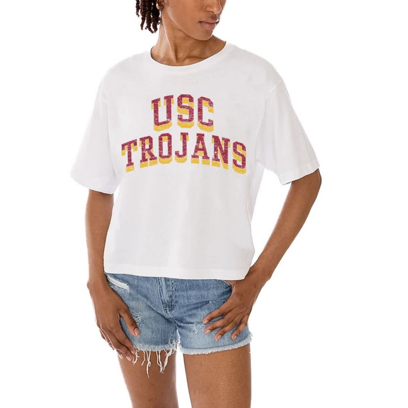 NCAA USC Trojans Claim To Fame Boxy Cropped T-Shirt