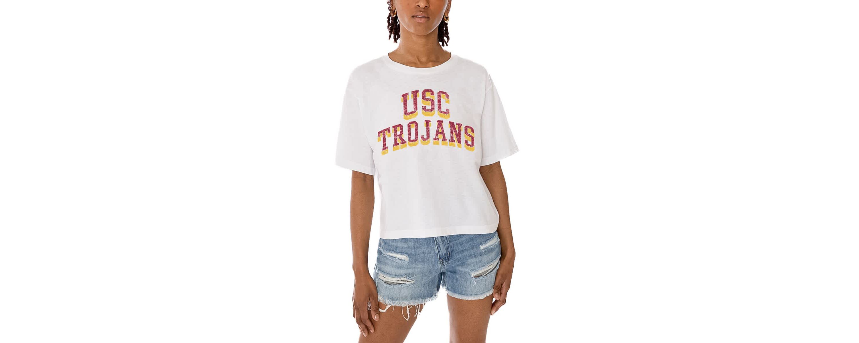 NCAA USC Trojans Claim To Fame Boxy Cropped T-Shirt
