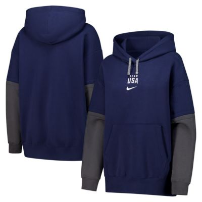 Women's Olympics Nike Team USA Color Block Essential Pullover Hoodie