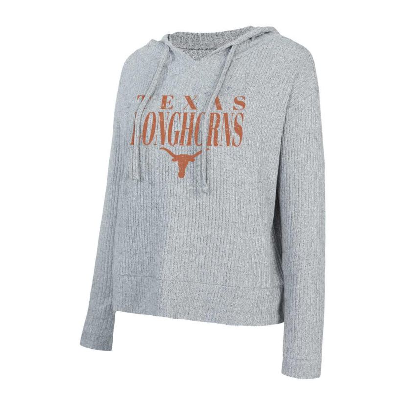 NCAA Texas Longhorns Juniper Soft Modest Cropped Long Sleeve Hoodie Top