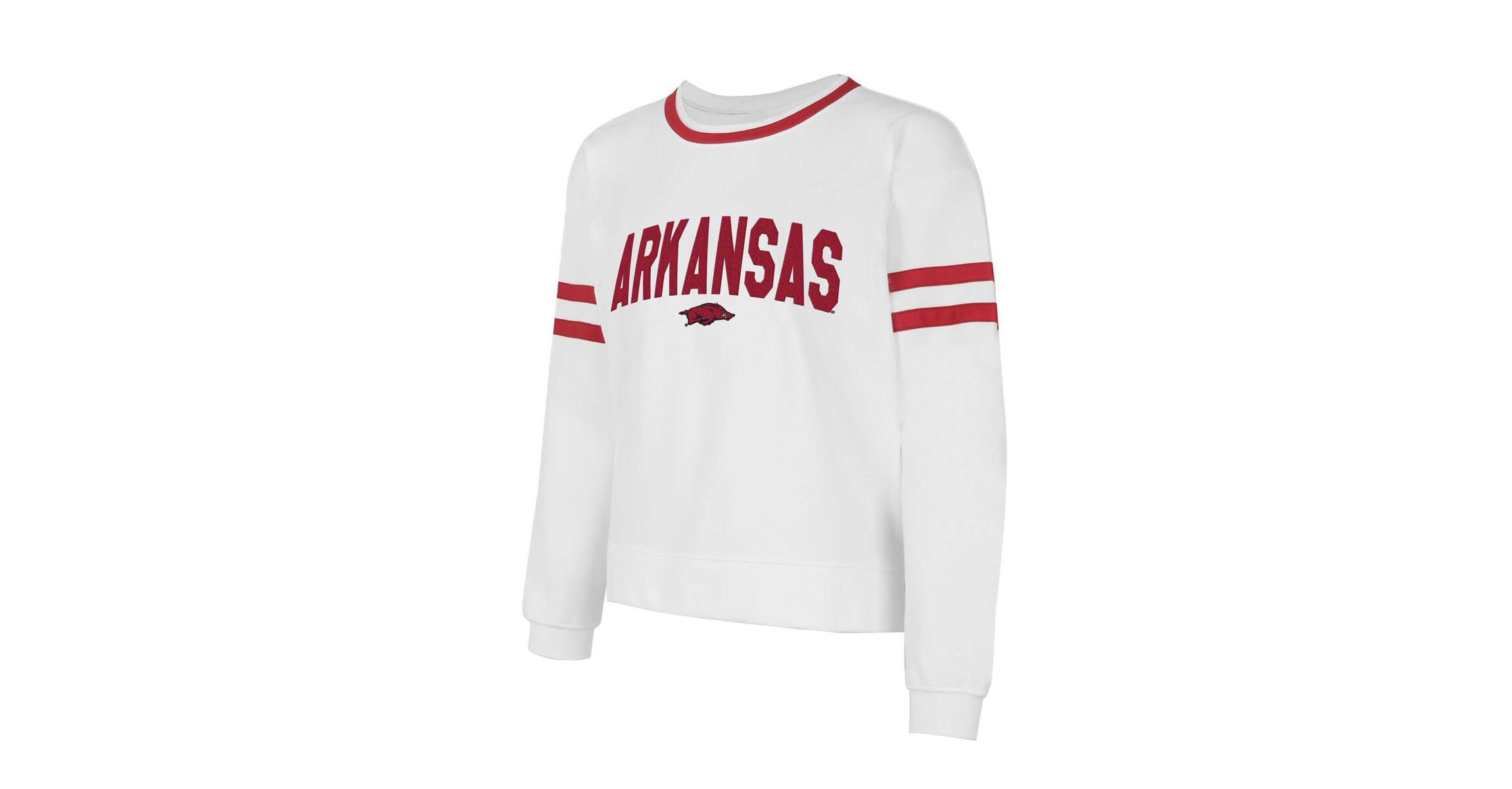 NCAA Arkansas Razorbacks Borough French Terry Arch Over Long Sleeve Top