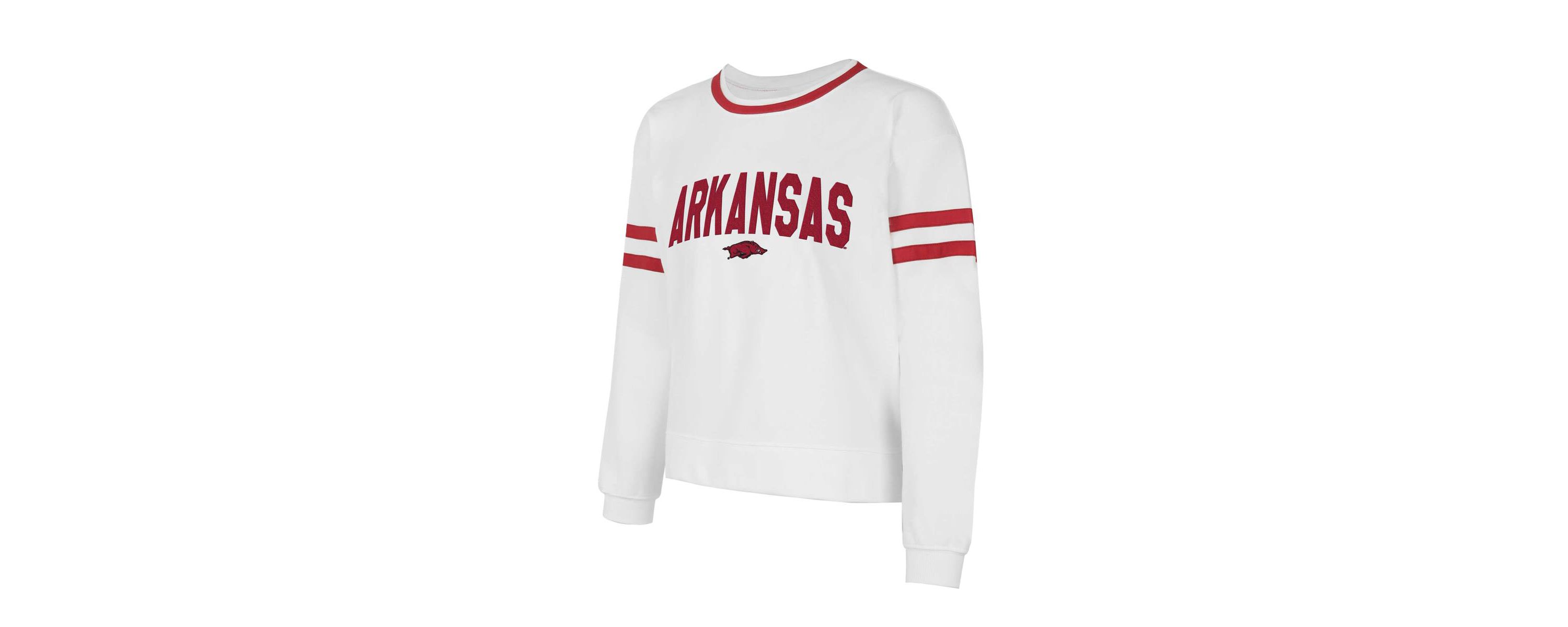 NCAA Arkansas Razorbacks Borough French Terry Arch Over Long Sleeve Top