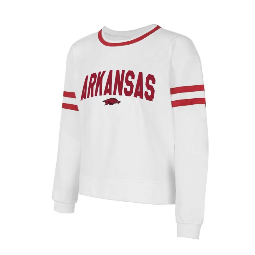 NCAA Arkansas Razorbacks Borough French Terry Arch Over Long Sleeve Top