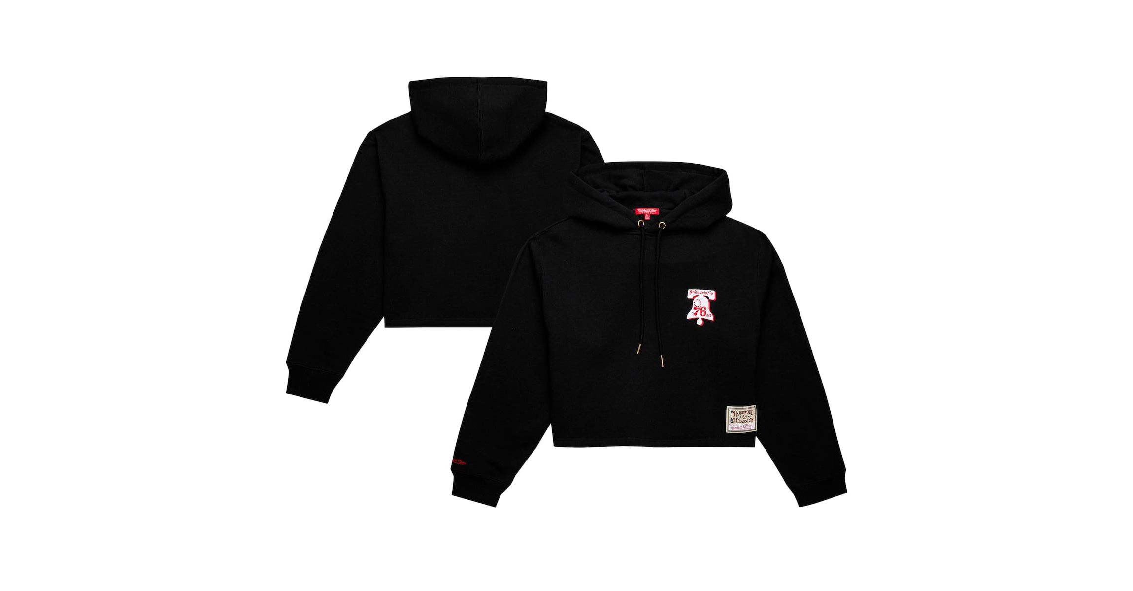 NBA Philadelphia 76ers Hardwood Classics Cropped Pullover Hoodie