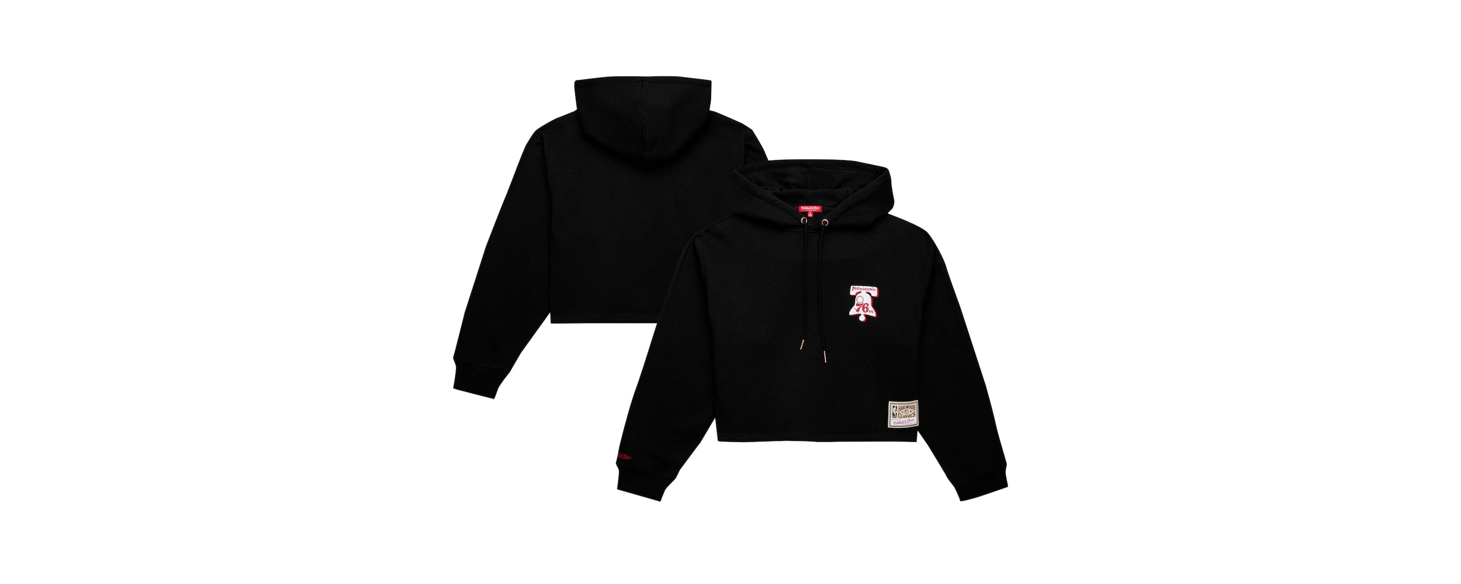 NBA Philadelphia 76ers Hardwood Classics Cropped Pullover Hoodie