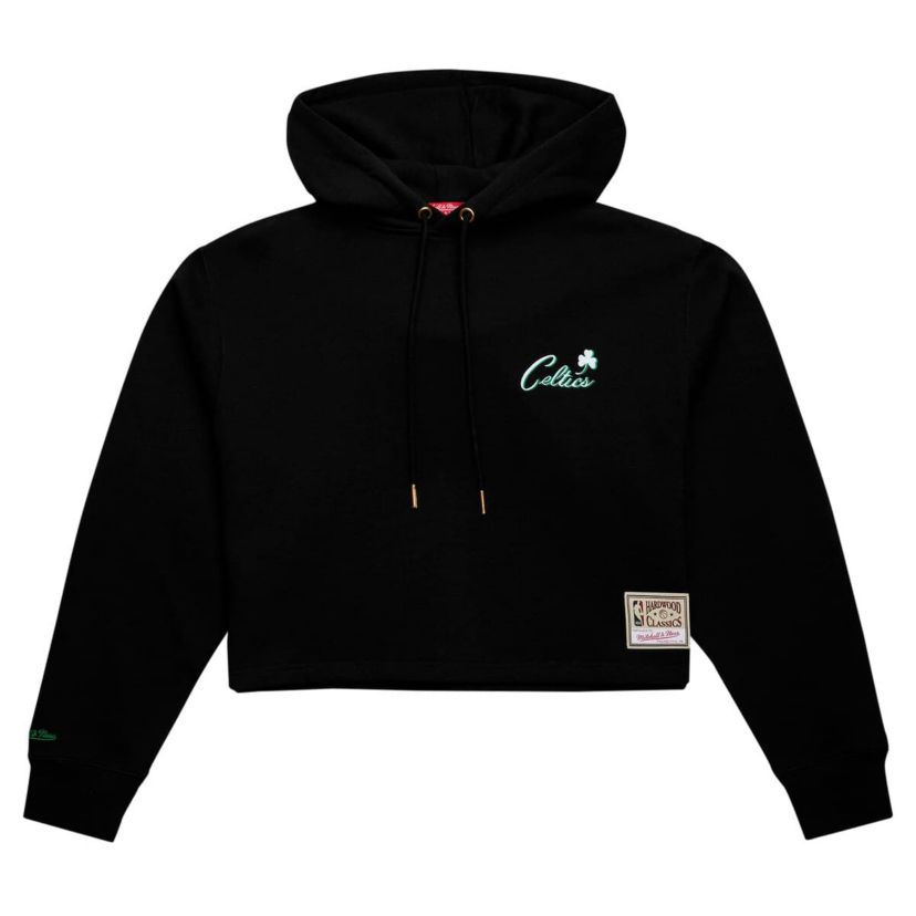 NBA Boston Celtics Hardwood Classics Cropped Pullover Hoodie
