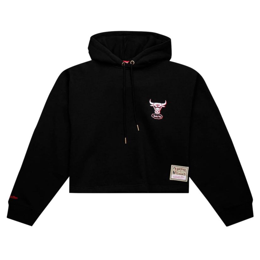 NBA Chicago Bulls Hardwood Classics Cropped Pullover Hoodie