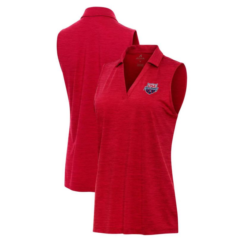 Olympics USA Swimming Layout Sleeveless Polo