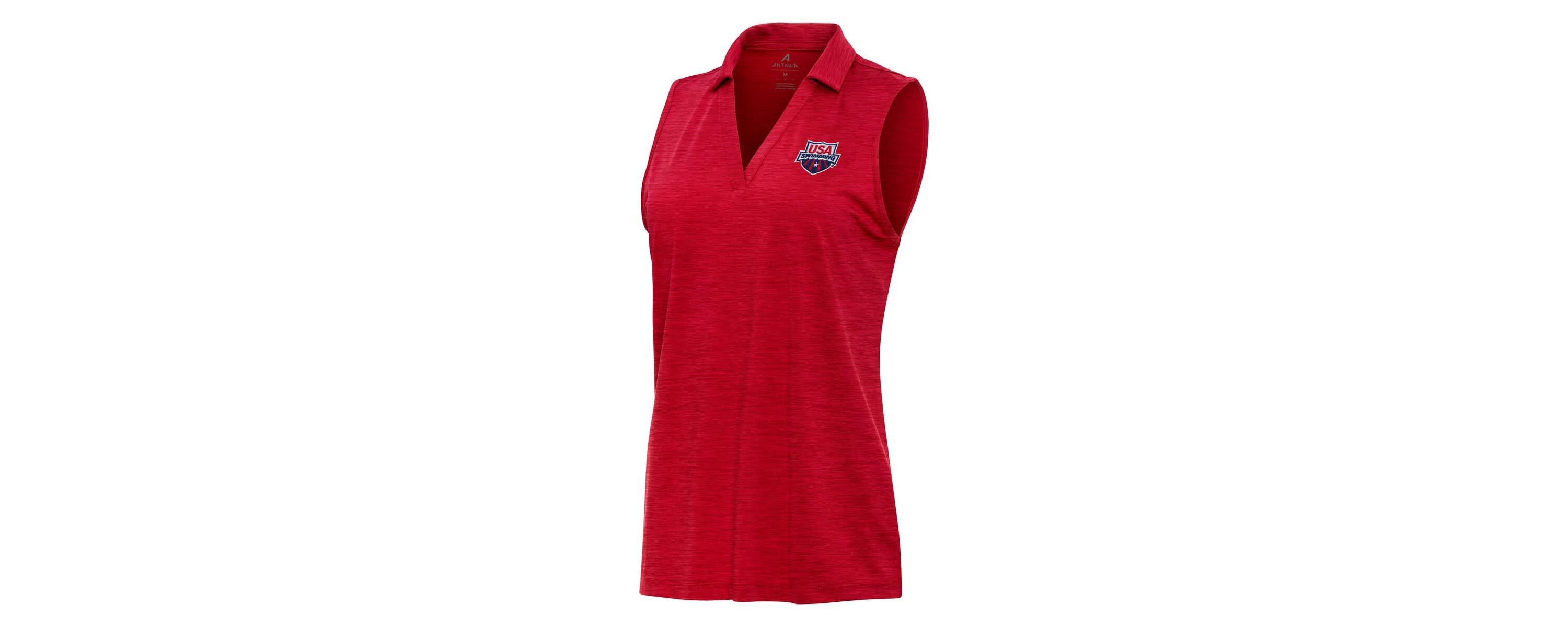 Olympics USA Swimming Layout Sleeveless Polo